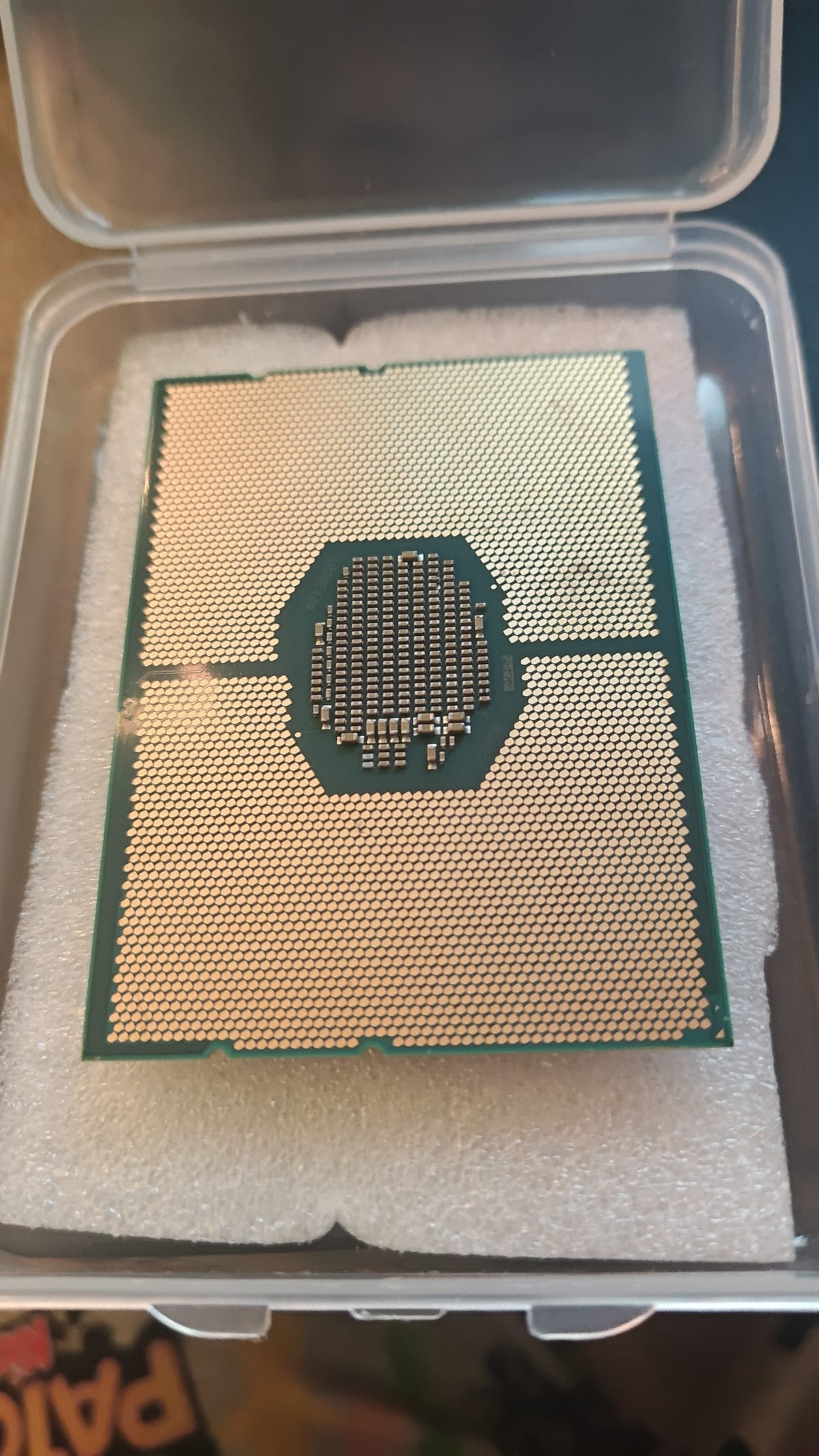 Intel Xeon W-3175X — LGA 3647 pins (back)