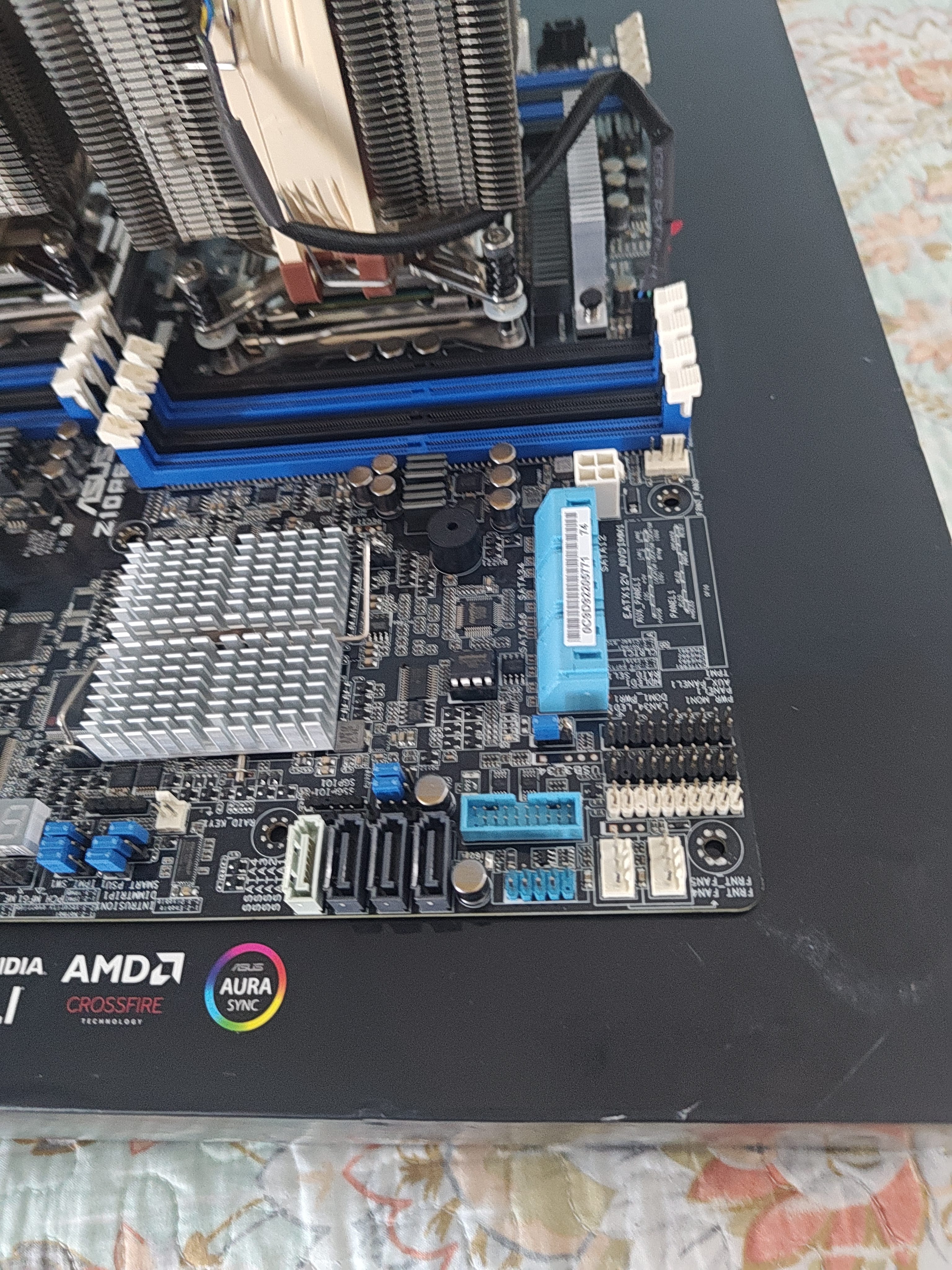 Bottom-right corner showing SATA ports and M.2 slot