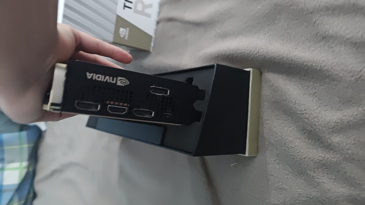 Titan RTX rear outputs — DisplayPort and HDMI