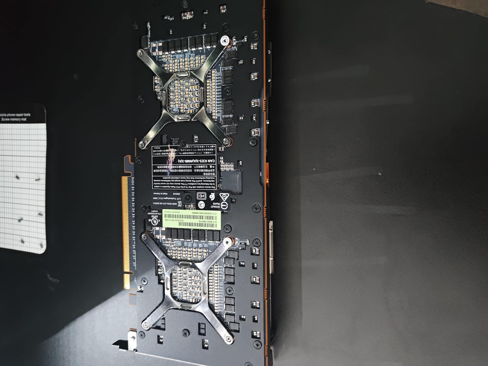 View of all 23 backplate screws on the V340L